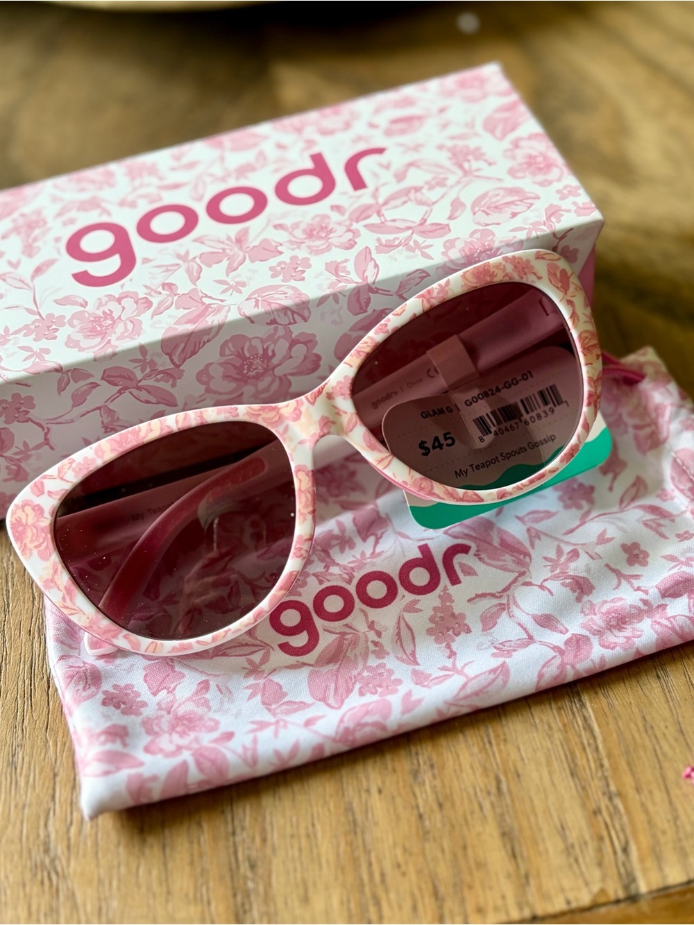 Goodr Pink Floral Sunglasses